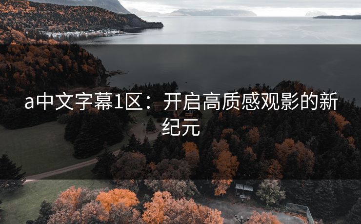 a中文字幕1区：开启高质感观影的新纪元