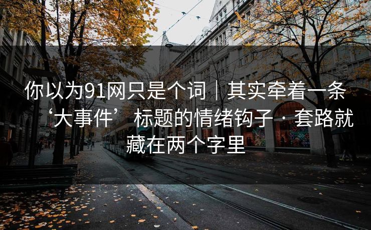 你以为91网只是个词|其实牵着一条‘大事件’标题的情绪钩子 · 套路就藏在两个字里 你以为91网只是个词|其实牵着一条‘大事件’标题的情绪钩子 · 套路就藏在两个字里